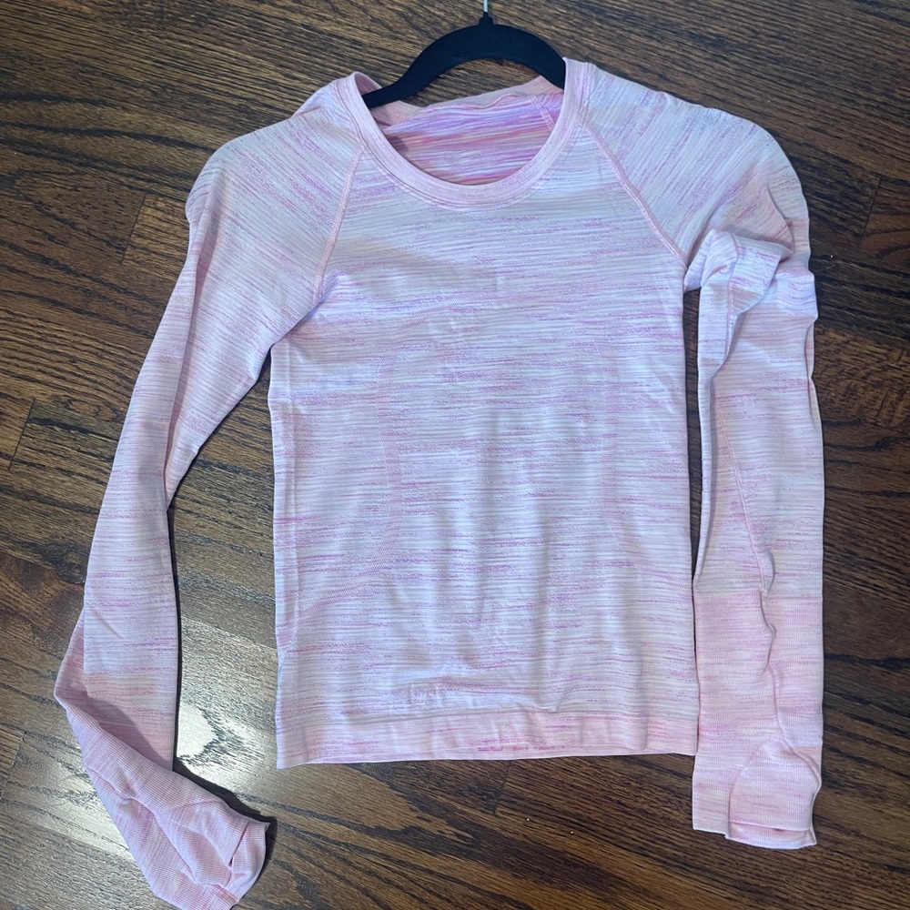 Strawberry milkshake lululemon swiftly race length long sleeve